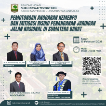 Majelis Guru Besar FT Unand Merekomendasikan Perlunya Anggaran Preservasi Jalan Nasional di Sumatera Barat