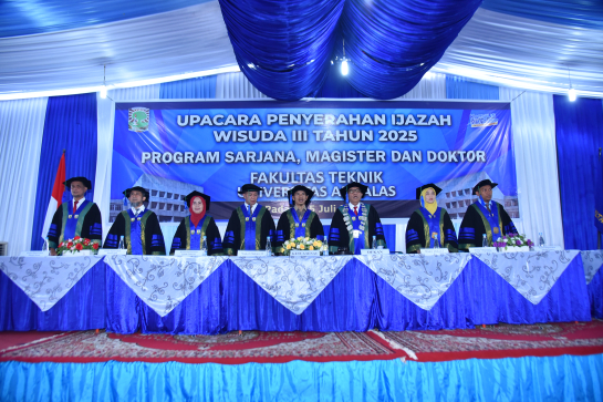 Fakultas Teknik Unand Luluskan 105 Wisudawan pada Penyerahan Ijazah Periode III Tahun 2025