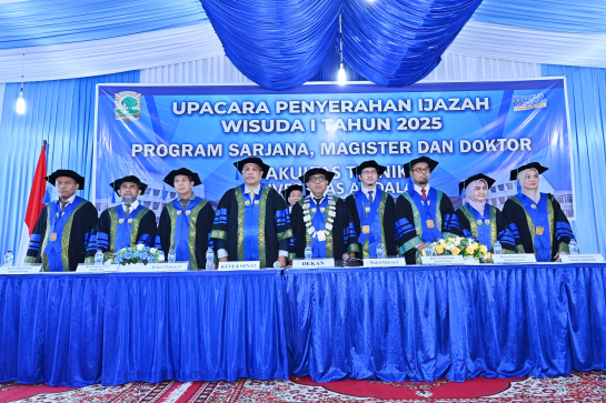 Wisuda I Tahun 2025: 147 Lulusan Fakultas Teknik Universitas Andalas Siap Berkarya dan Berkontribusi